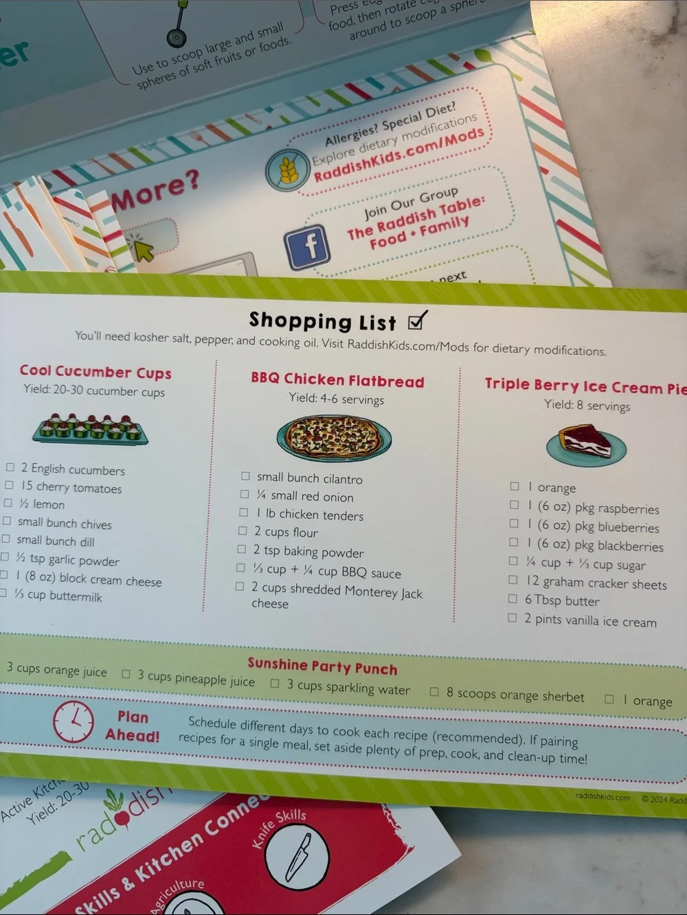 Raddish Kids recipe sets and kid-friendly cooking tools